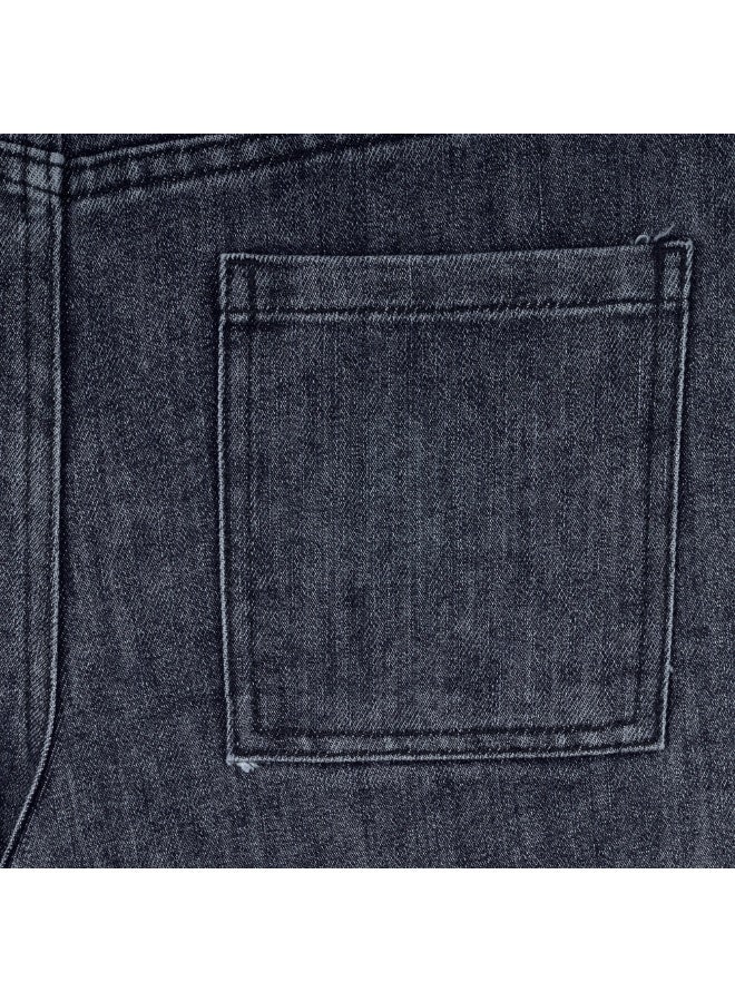 MARWAN Girls Denim Baggy Long Pants Wide Leg with Adjustable Waistband - Image 4